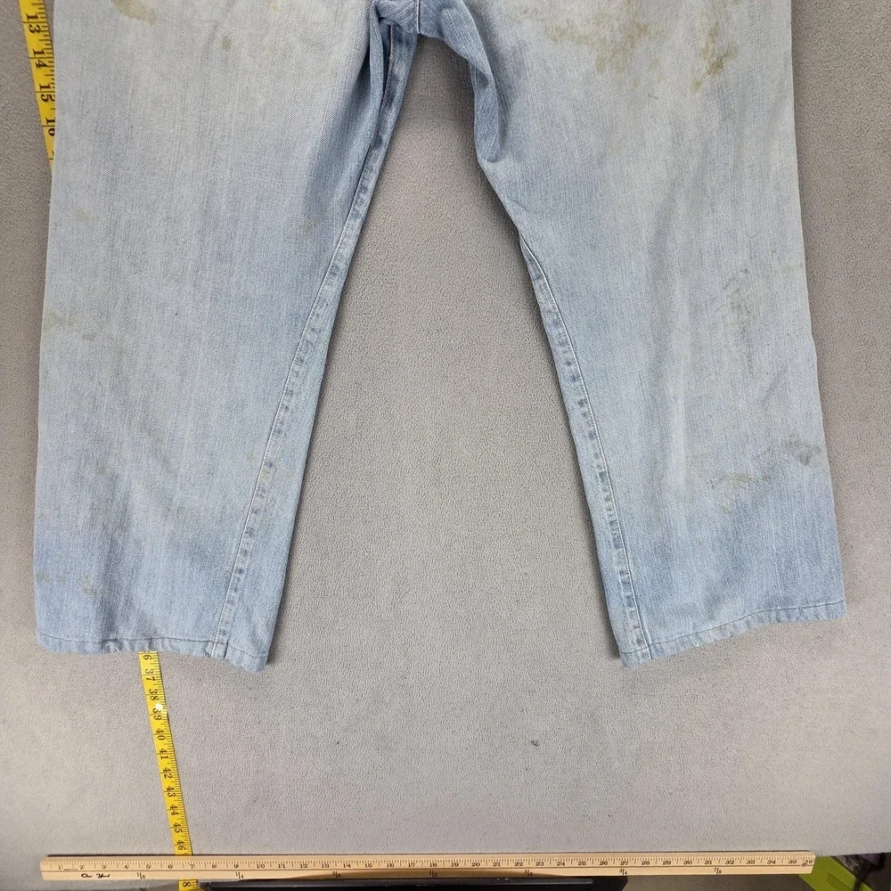 VTG Levis Engineered Jeans Mens Blue‎ Japan Twisted Altered Hem Flap Fits 30x26